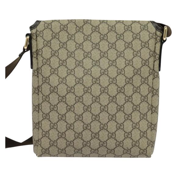 GUCCI GG Supreme Shoulder Bag Pvc Beige Gold - Picture 3 of 16